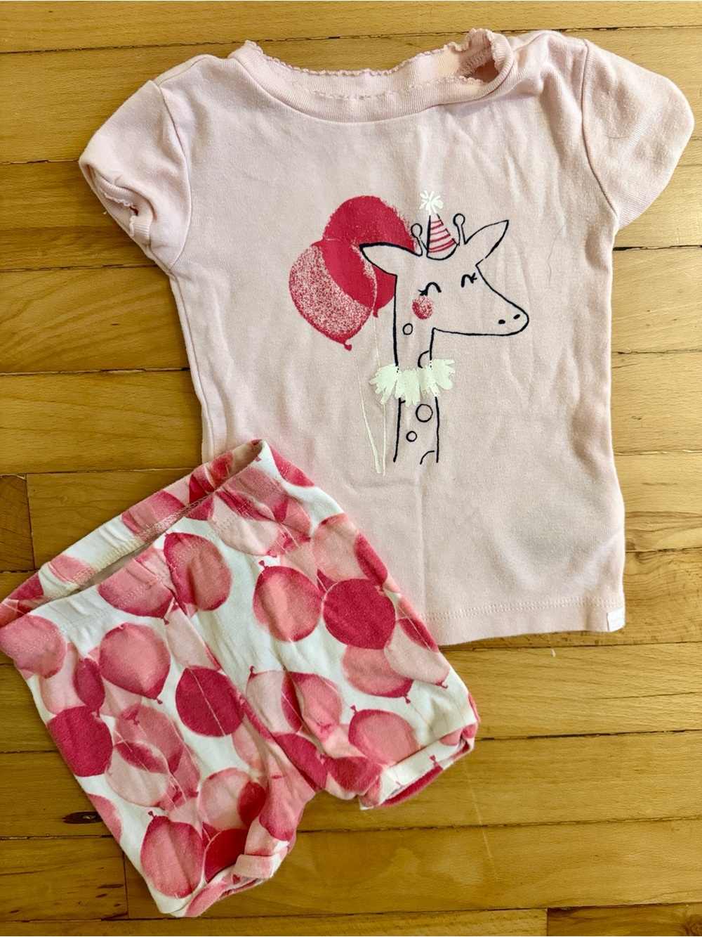 Baby Gap Giraffe Balloon Kids Pajama Set 18-24 months